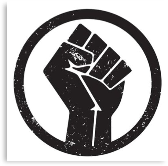 Image of Black Lives Matter symbol. Black fist inside a black circle on white background. Image credit: shutterstock.com