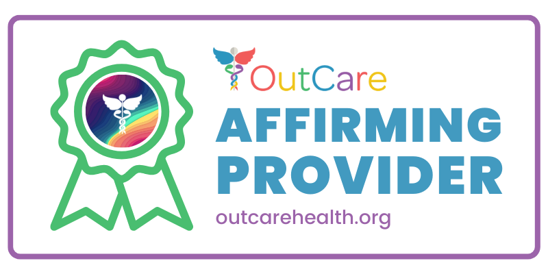 OutCare Affirming Provider badge